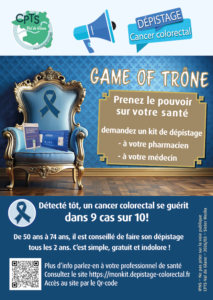Campagne pour Mars bleu prévention cancer colorectal