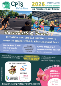 Evénement Sport santé samedi 10 octobre à Saint-Gence